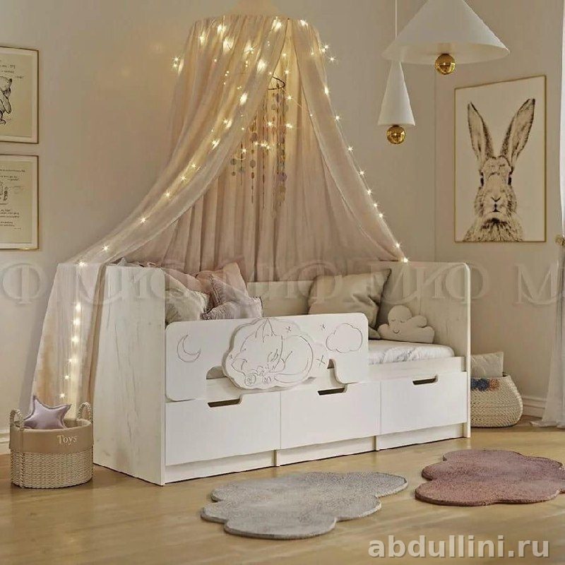 Кровать Юниор-4 1.8м — детская кровать с ящиками в Дагестане