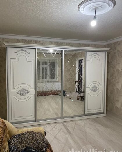 Шкаф-купе Ниагара белый с зеркалами — купить в Дагестане другой размер — купить в Дагестане