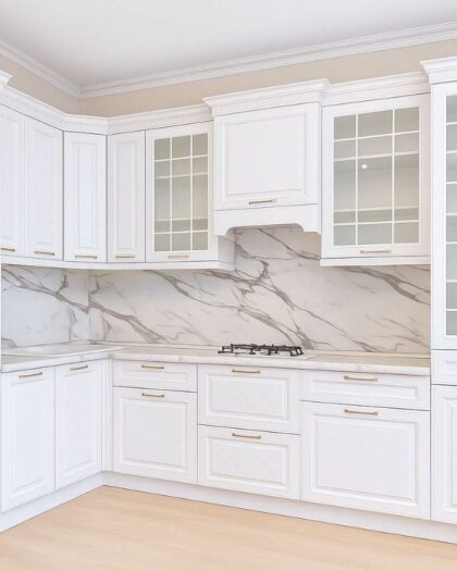 Кухня Мариан — белый гарнитур в стиле неоклассика | abdullini.ru размер и цена — купить в Дагестане