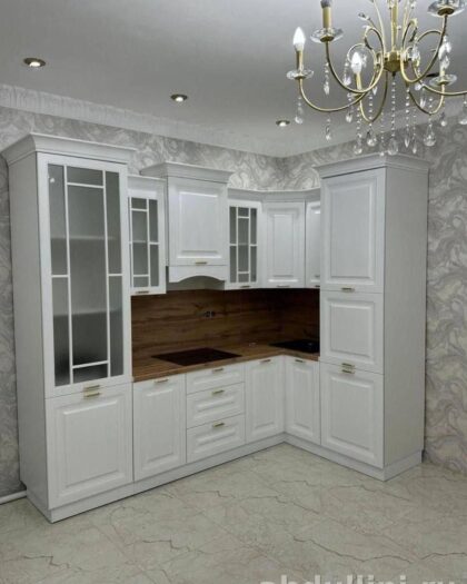 Кухня Амира — Белый кухонный гарнитур на заказ в Дагестане — купить в Дагестане
