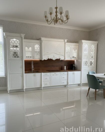 Кухня «Адалия» в белом цвете — купить в Дагестане — купить в Дагестане