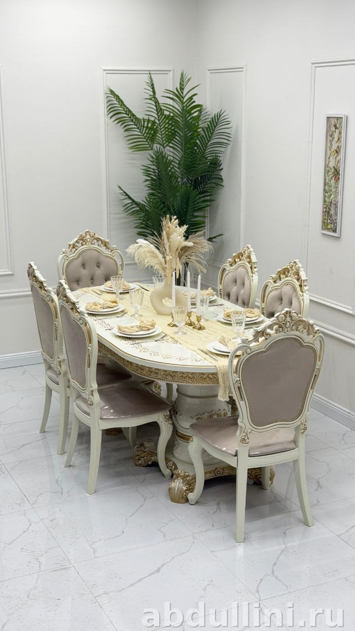 Стол «Голд» и стулья «Мини-Шейх» — мебель в стиле неоклассика другой размер — купить в Дагестане — фото 2