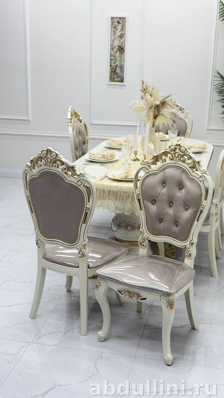 Стол «Голд» и стулья «Мини-Шейх» — мебель в стиле неоклассика другой размер — купить в Дагестане — фото 1