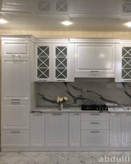 Кухня Римини — белая глянцевая мебель от производителя в Дагестане другой размер — купить в Дагестане