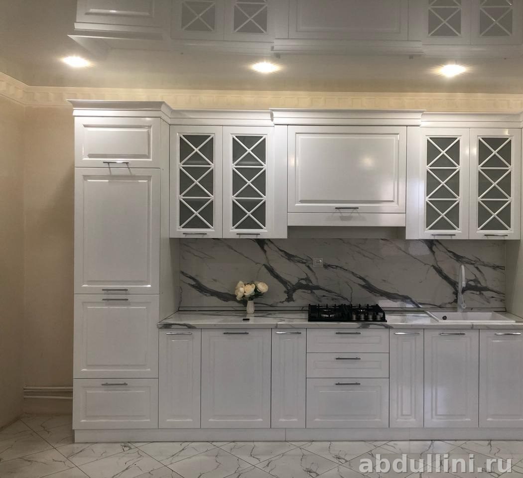 Кухня Римини — белая глянцевая мебель от производителя в Дагестане другой размер — купить в Дагестане