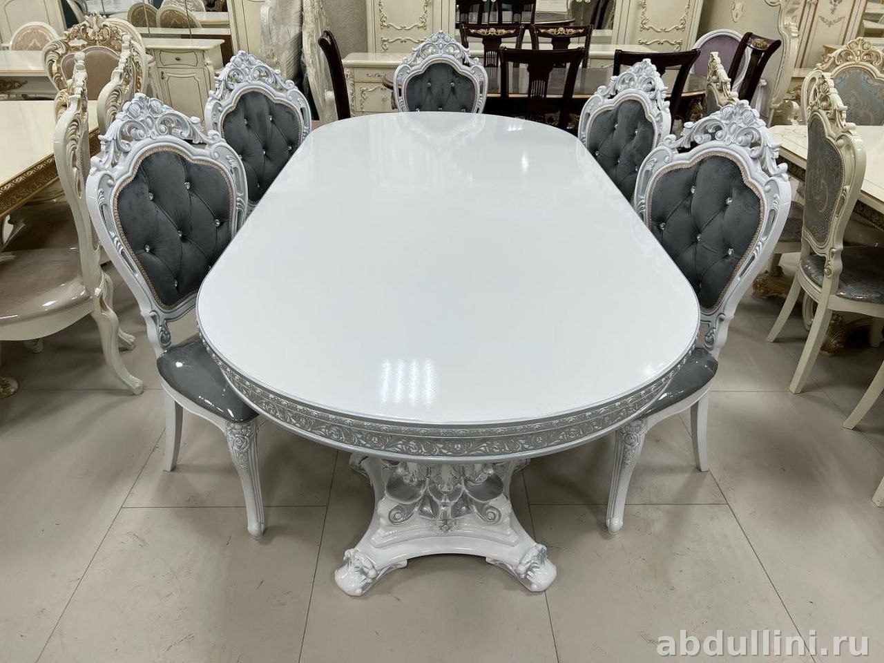 Купить стол барокко с шестью стульями в Дагестане другой размер — купить в Дагестане — фото 1