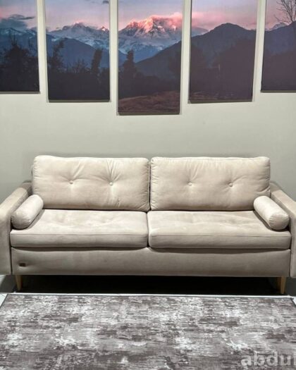 Диван 273 в бежевом цвете — купить в Дагестане прямой вместо углового — купить в Дагестане