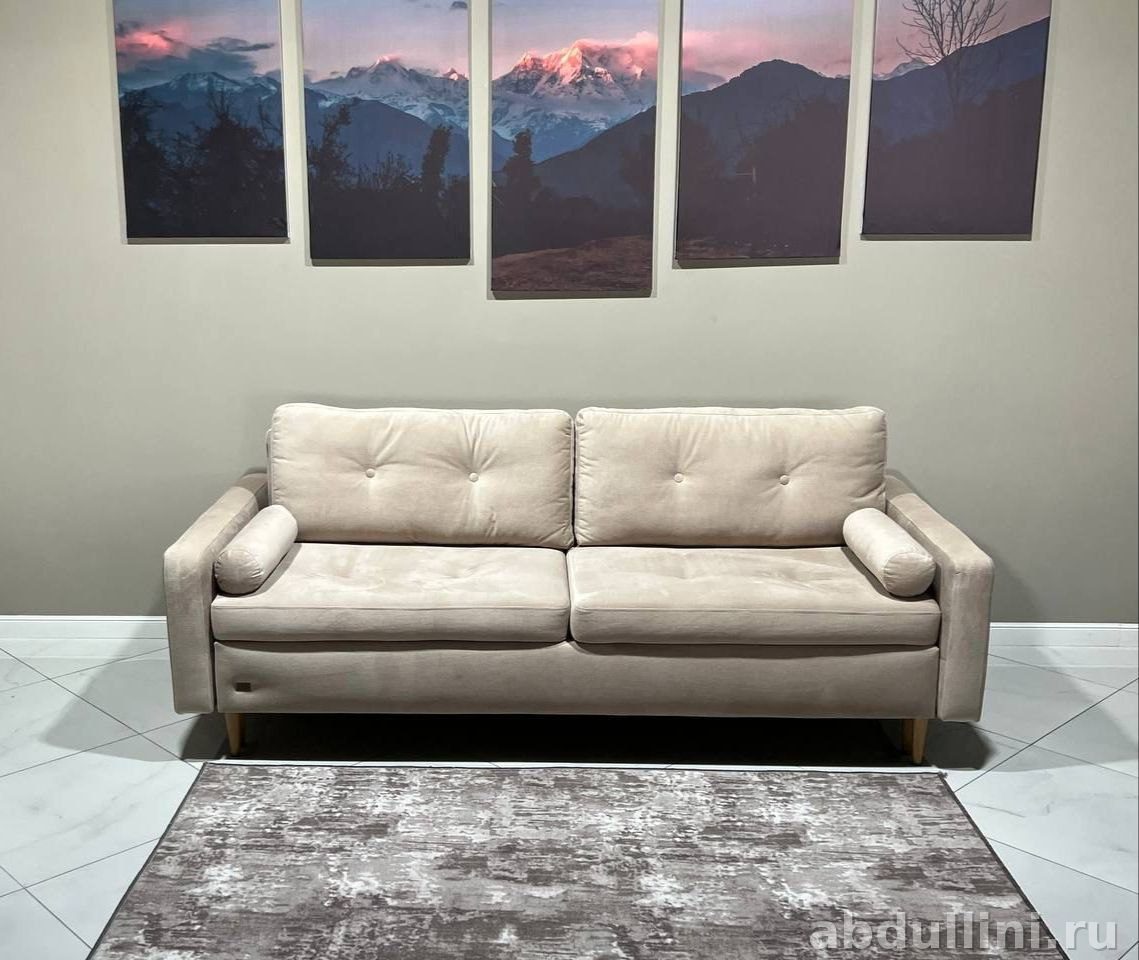 Диван 273 в бежевом цвете — купить в Дагестане прямой вместо углового — купить в Дагестане