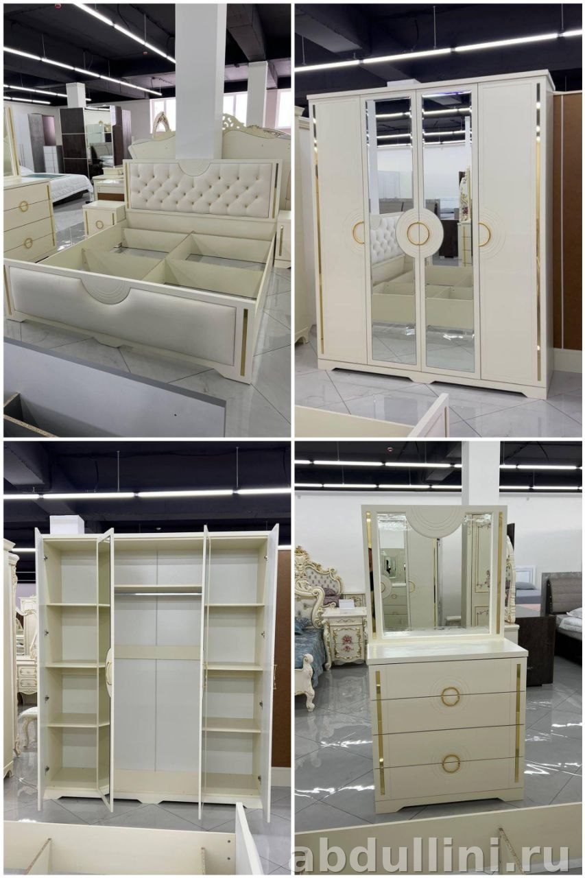 Спальня Элит Lux 421 — крем в золоте, Дагестан — купить в Дагестане