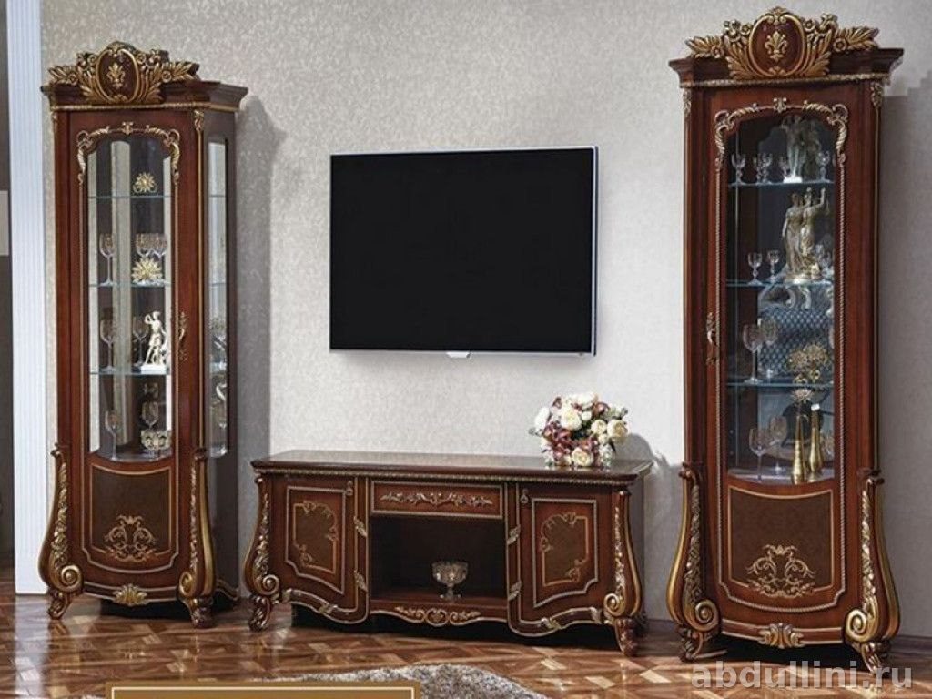 Мебельный комплект 480: тумба и витрины в классическом стиле — купить в Дагестане