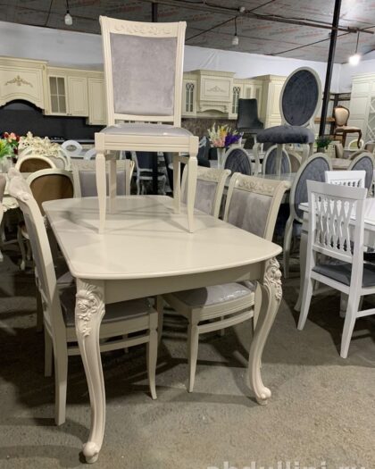 Обеденный стол 540 с 4 стульями — купить в Дагестане размер 160/200 — купить в Дагестане