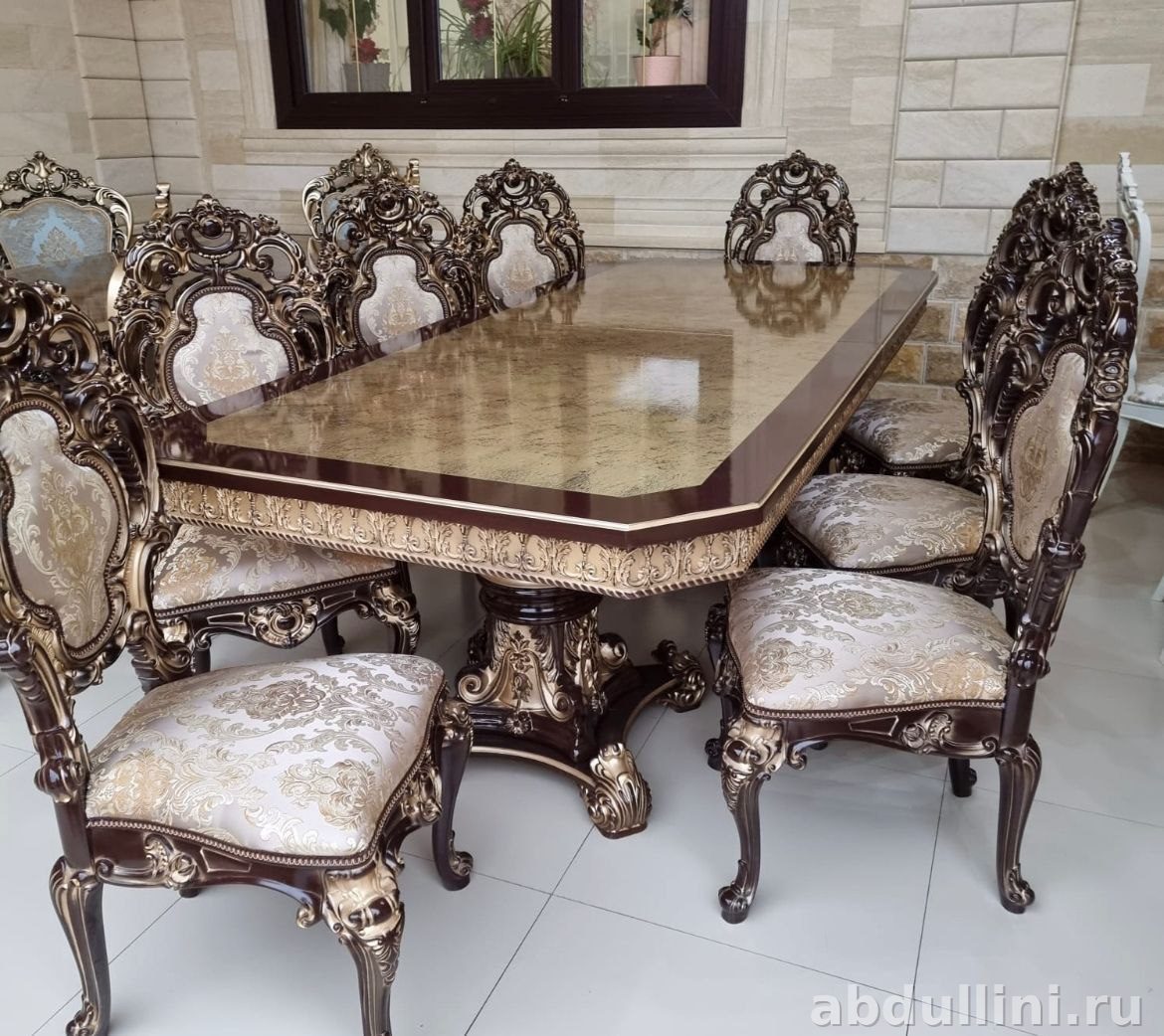 Обеденный стол 578 с 8 стульями купить в Дагестане — купить в Дагестане — фото 1
