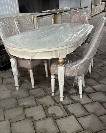 Овальный раскладной стол 603 с 4 стульями — купить в Дагестане — купить в Дагестане