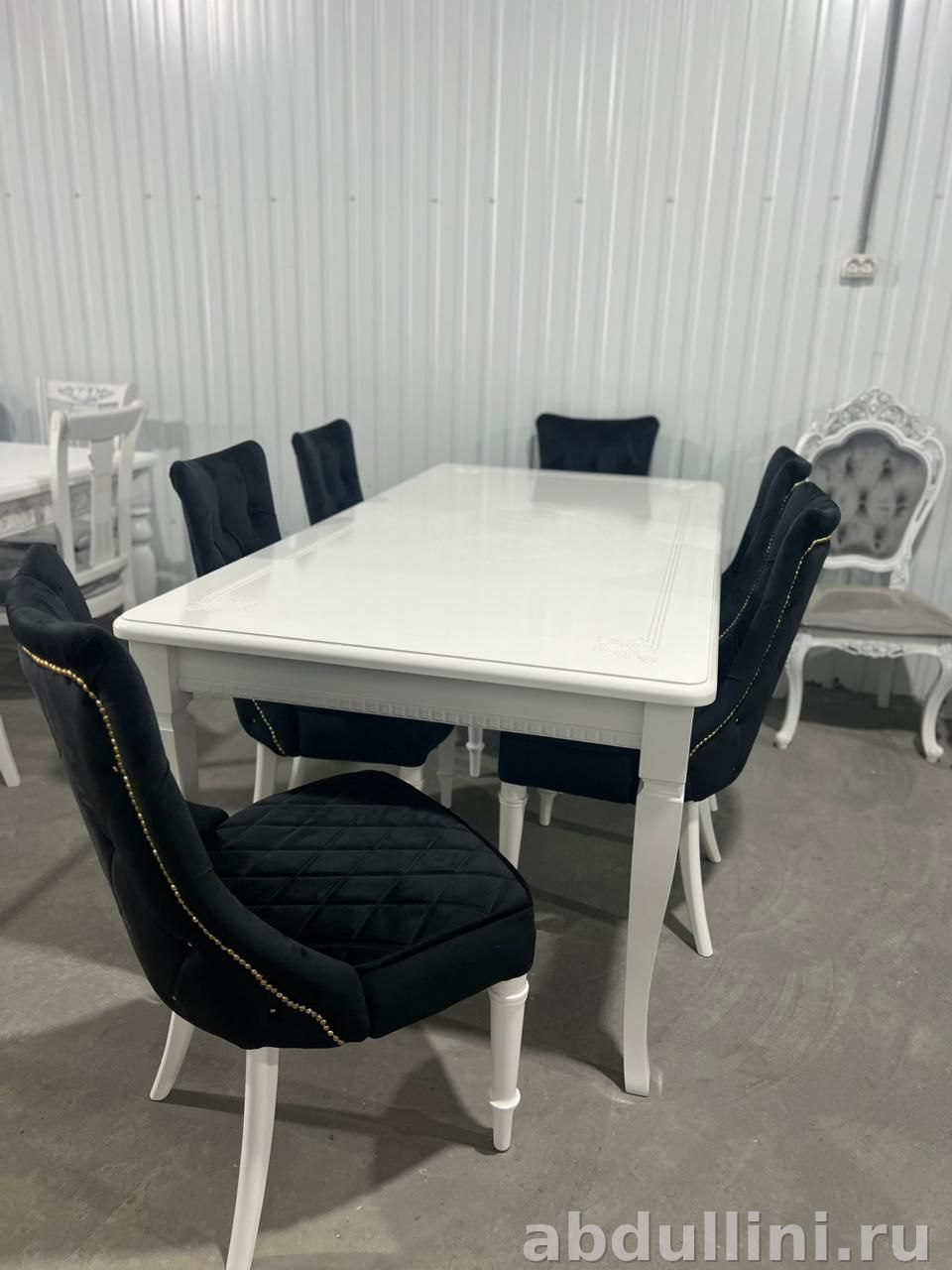 Стол раскладной 729 с 6 стульями в стиле неоклассика — купить в Дагестане