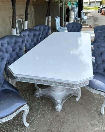 Обеденный стол и стулья 7️⃣6️⃣6️⃣ в стиле неоклассика — купить в Дагестане — купить в Дагестане — фото 1