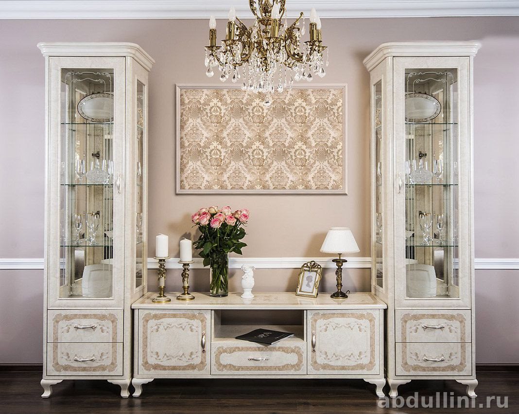 Мебель 784: витрины, тумба под ТВ в кремовом цвете купить в Дагестане другой размер — купить в Дагестане