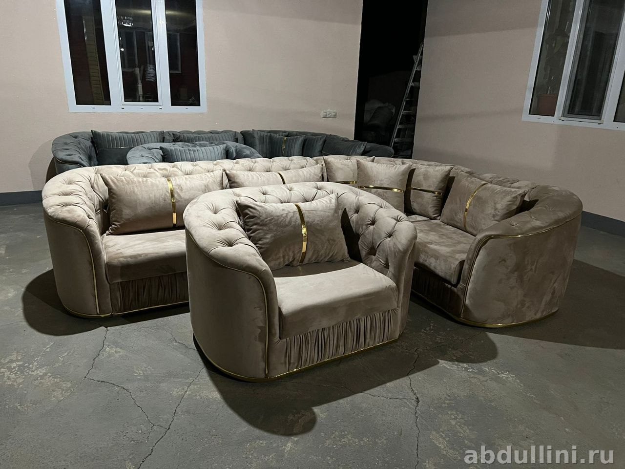 Мягкий угловой диван и кресло Берсен – купить в Дагестане с раскладным механизмом — купить в Дагестане — фото 1