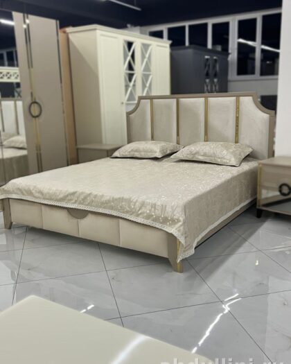 Спальня «Ника» в цвете Капучино с золотыми акцентами — купить в Дагестане — купить в Дагестане — фото 1