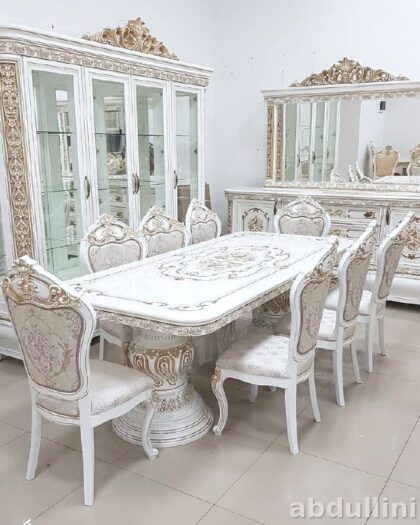 Мебельный комплект Алсу: стол, стулья, горка, комод в Дагестане — купить в Дагестане — фото 1