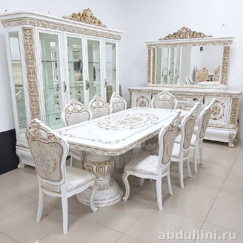 Мебельный комплект Алсу: стол, стулья, горка, комод в Дагестане — купить в Дагестане — фото 1