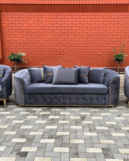 Гостиный гарнитур Bellona: диван, 2 кресла, пуф в Дагестане — купить в Дагестане — фото 1