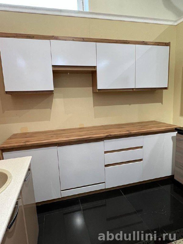 Кухня «Ольвия» — белая глянцевая кухня в Дагестане другой размер — купить в Дагестане