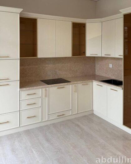 Кухня «Марсель» в бежевом цвете — купить в Дагестане бежевый цвет — купить в Дагестане