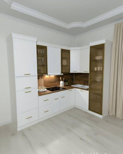 Кухня Анжелика — белая матовая кухня от производителя в Дагестане — купить в Дагестане