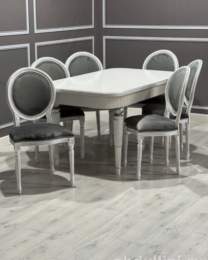 Раздвижной стол и стулья в стиле неоклассика – купить в Дагестане Разные размеры/цены — купить в Дагестане