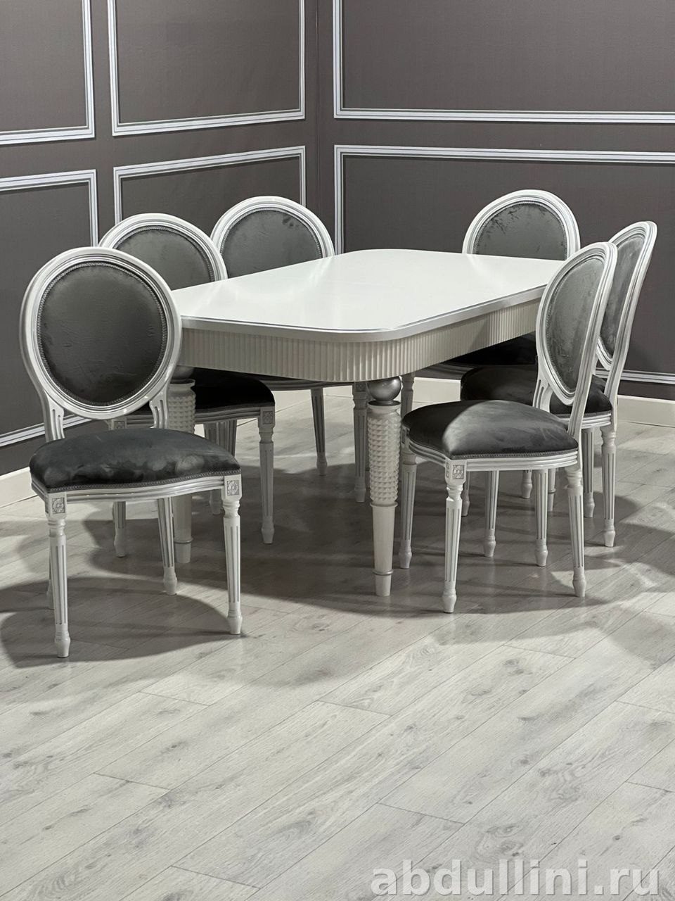 Раздвижной стол и стулья в стиле неоклассика – купить в Дагестане Разные размеры/цены — купить в Дагестане