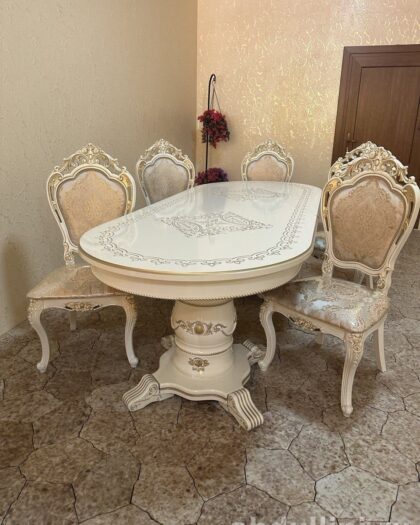 Обеденный стол и стулья 1️⃣2️⃣1️⃣4️⃣ — купить в Дагестане другой размер — купить в Дагестане — фото 1
