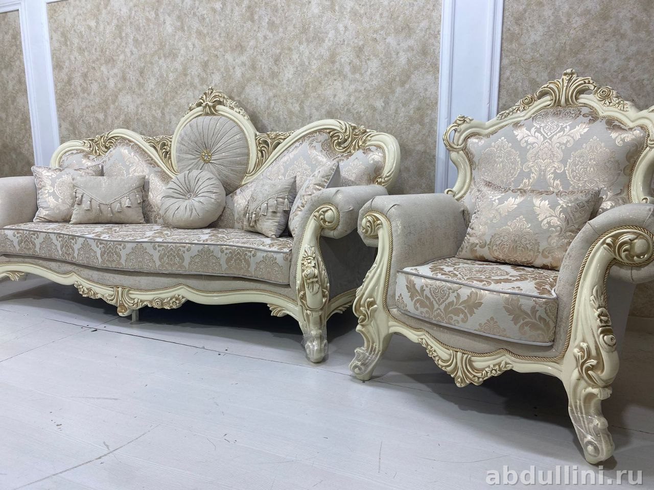 Комплект мебели Императрица: диван и 2 кресла в Дагестане — купить в Дагестане — фото 1