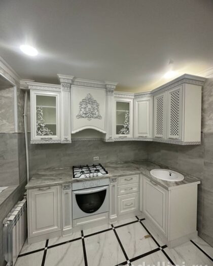 Кухонный гарнитур Венеция 1437 в белом цвете — купить в Дагестане — купить в Дагестане