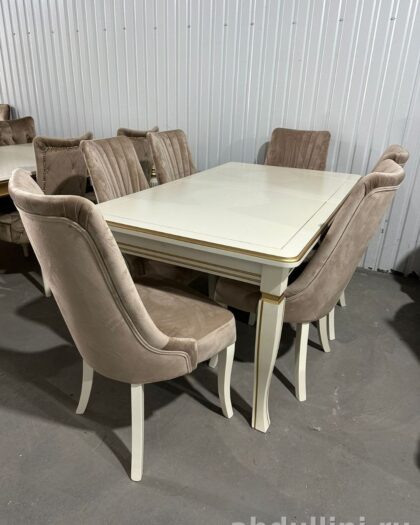 Обеденный комплект 1441: стол и стулья в стиле неоклассика — купить в Дагестане