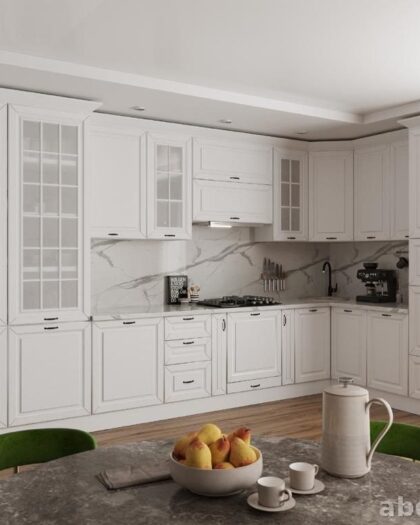 Кухонный гарнитур Палермо белый — купить в Дагестане другой размер — купить в Дагестане