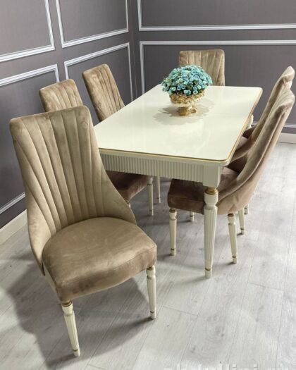 Комплект мебели 1489: стол и 6 стульев в стиле неоклассика — купить в Дагестане