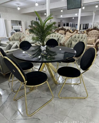 Комплект мебели INJI: стол и 6 стульев в Дагестане — купить в Дагестане — фото 1