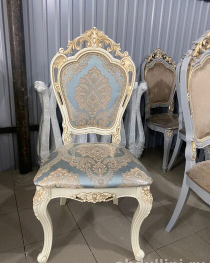 Стул с резными элементами и тканевой обивкой в Дагестане другая обивка — купить в Дагестане — фото 1