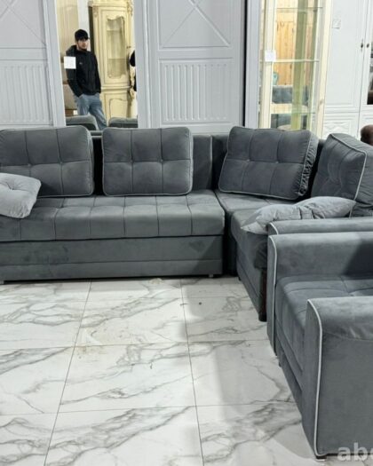 Диван-кровать Лондон 1573 с креслом, серый — купить в Дагестане — купить в Дагестане — фото 1