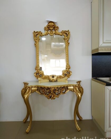 Консоль с зеркалом 1630 в стиле барокко — купить в Дагестане другой размер — купить в Дагестане
