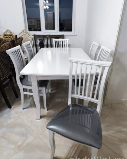 Обеденный стол Ингольф с раздвижной столешницей и стульями — купить в Дагестане