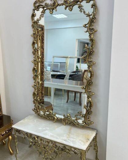 Комплект мебели 1733: консоль и зеркало в стиле барокко — купить в Дагестане