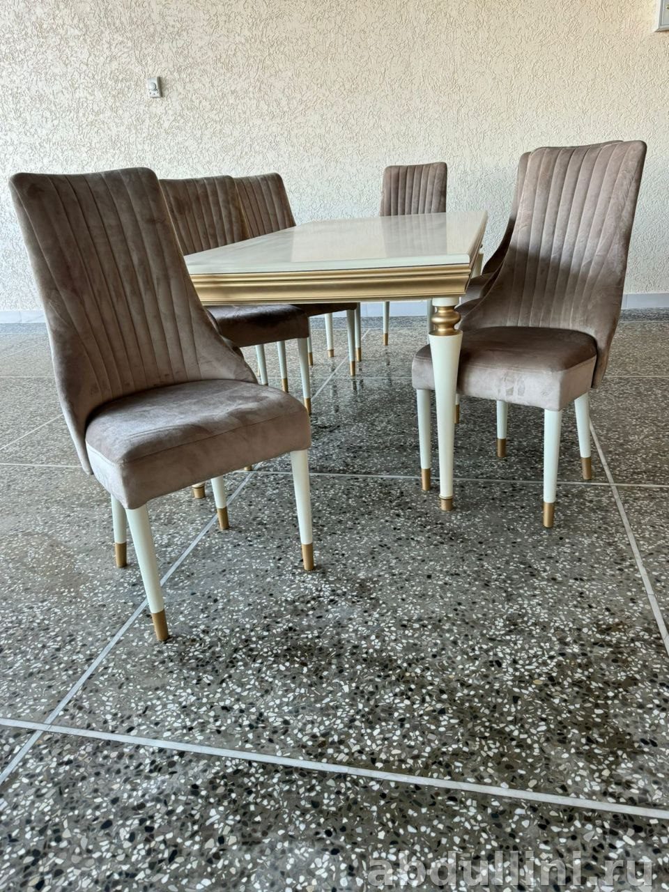 Стол раздвижной 1793 с золотистой отделкой | Купить в Дагестане — купить в Дагестане — фото 1