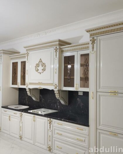 Кухня «Флавия» в стиле крем и золото — купить в Дагестане — купить в Дагестане — фото 1