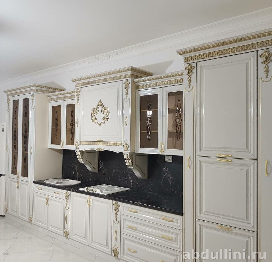Кухня «Флавия» в стиле крем и золото — купить в Дагестане — купить в Дагестане — фото 1