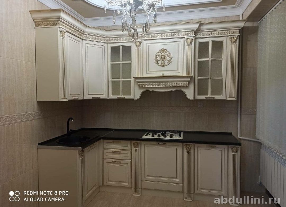 Кухня Валенсия 1825 в бежевом цвете с золотом — купить в Дагестане другой размер — купить в Дагестане
