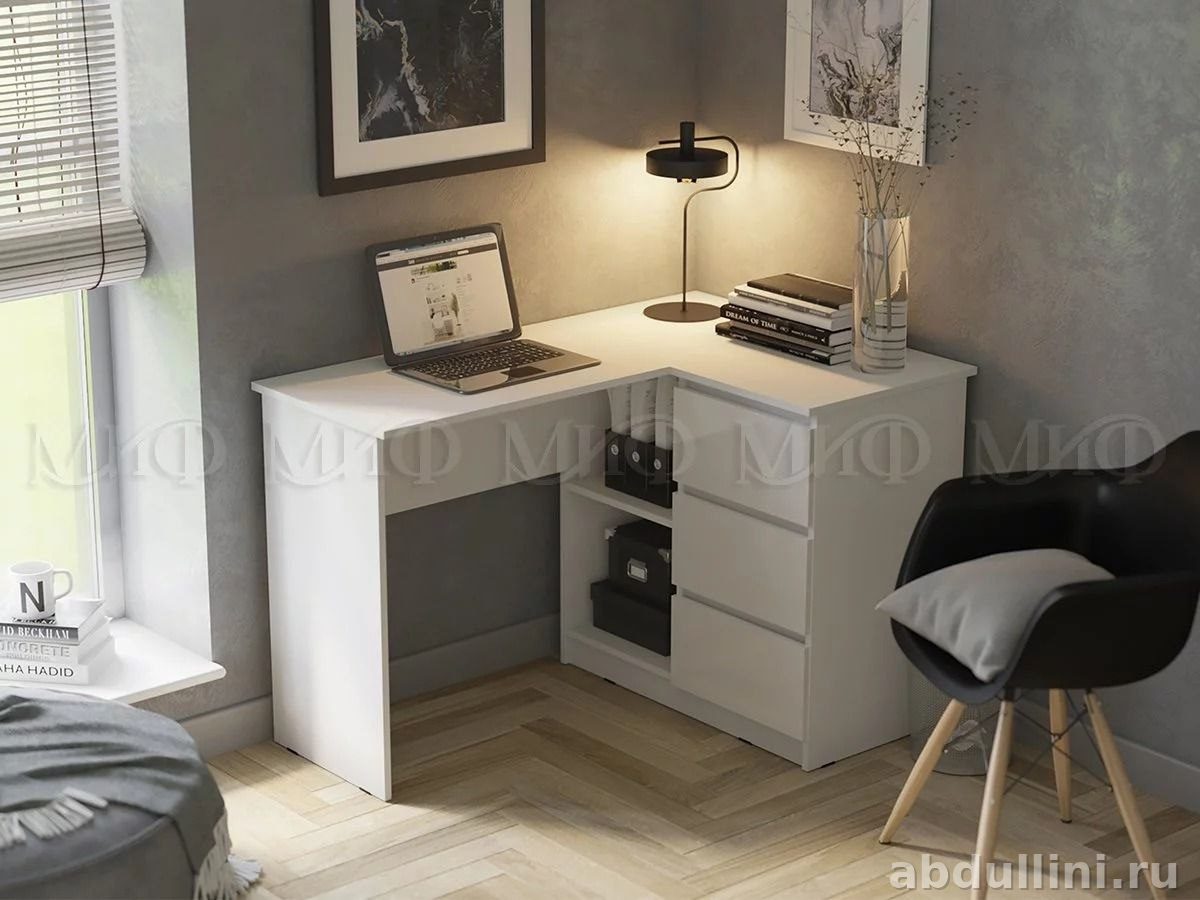 Угловой стол 1989 в белом цвете — купить в Дагестане другой цвет — купить в Дагестане