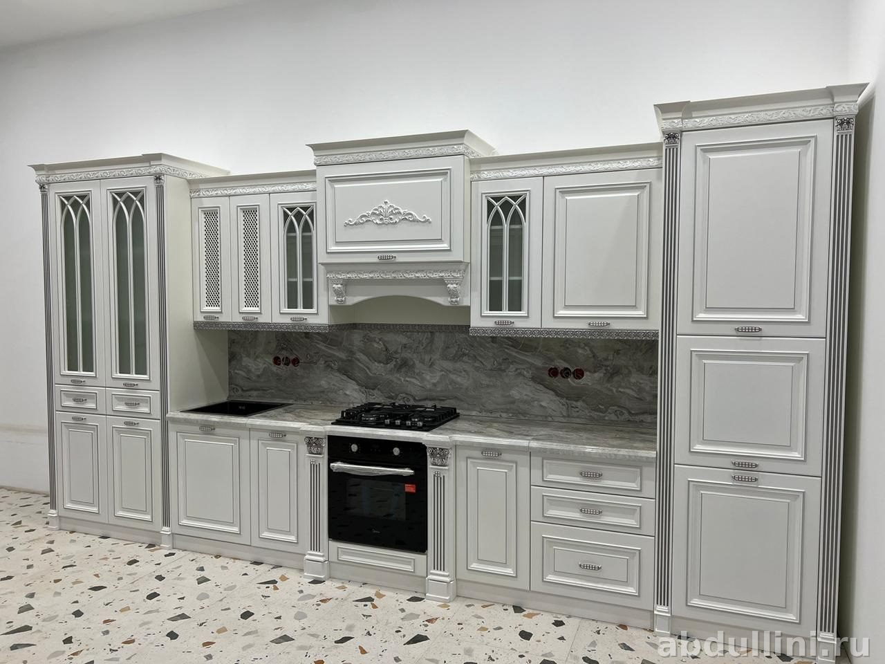 Кухня Монако 1998 — белый/серебро, производство Дагестан — купить в Дагестане