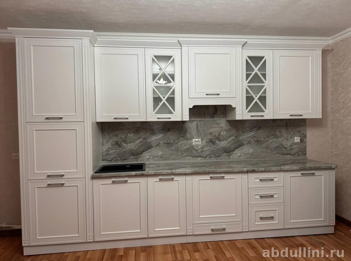 Кухня «Селена» 2206 — белая кухня в неоклассическом стиле — купить в Дагестане