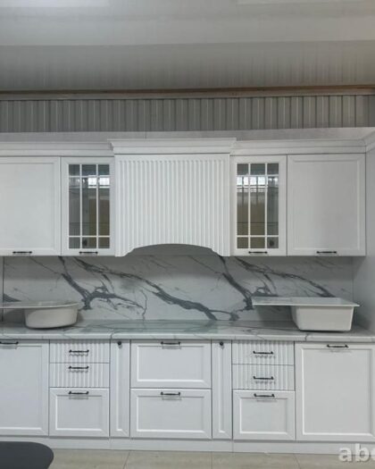 Кухня Женева 2227 — белый матовый кухонный гарнитур — купить в Дагестане